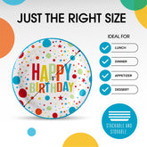 9 In. Birthday Print Paper Plates | 1000 Count
